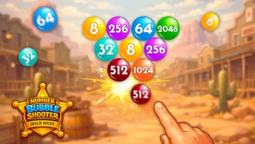 Number Bubble Shooter Wild West